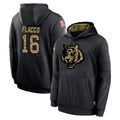 Blackjersey C.Bengals #16 Joe Flacco Player Black Salute to Service Pullover Hoodies Limited Stitched Jerseys