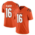 Blackjersey C.Bengals #16 Joe Flacco Player Orange Vapor Untouchable Limited Home Game Stitched Jerseys