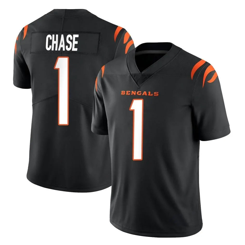 Blackjersey C.Bengals #1 Ja'Marr Chase Player Black Vapor Untouchable Limited Home Game Stitched Jerseys