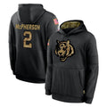 Blackjersey C.Bengals #2 Evan McPherson Player Black Salute to Service Pullover Hoodies Limited Stitched Jerseys