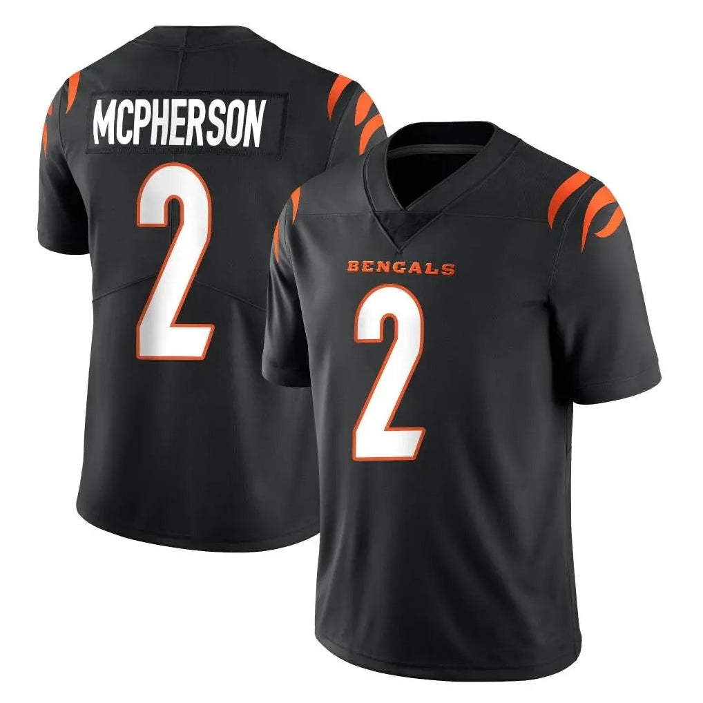 Blackjersey C.Bengals #2 Evan McPherson Player Black Vapor Untouchable Limited Home Game Stitched Jerseys
