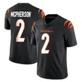 Blackjersey C.Bengals #2 Evan McPherson Player Black Vapor Untouchable Limited Home Game Stitched Jerseys