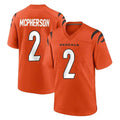 Blackjersey C.Bengals #2 Evan McPherson Player Orange Home Game Stitched Jerseys