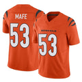 Blackjersey C.Bengals #53 Boye Mafe Player Orange Vapor F.U.S.E. Limited Home Game Stitched Jerseys