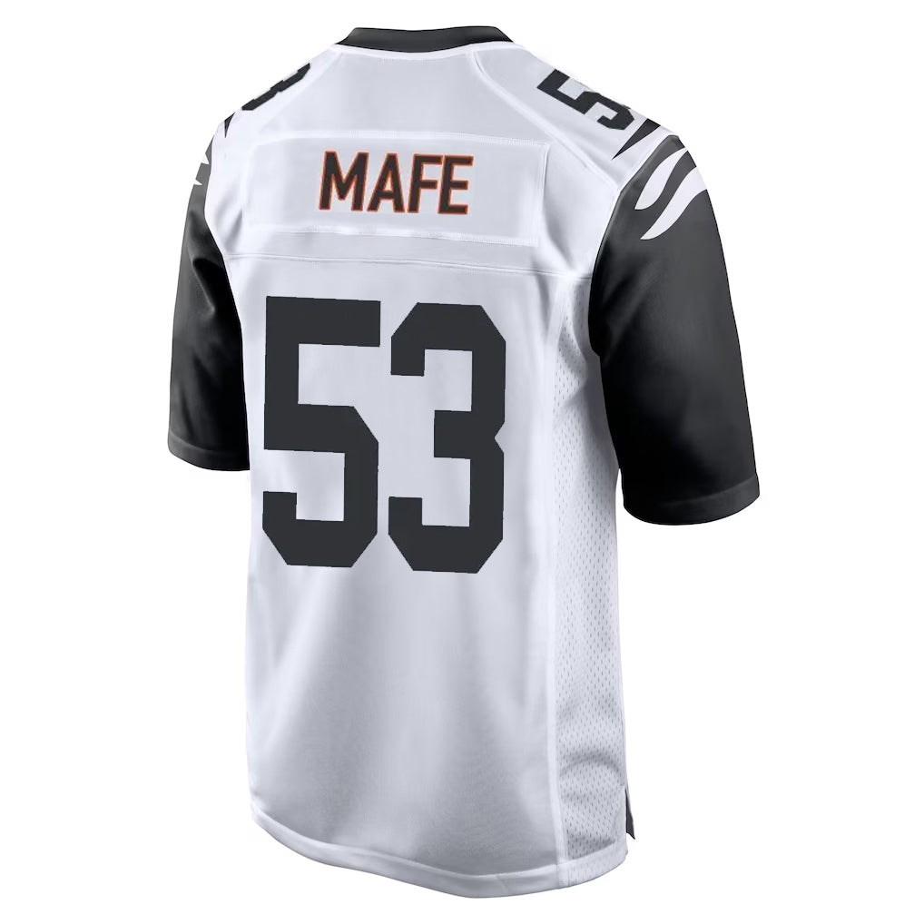 Blackjersey C.Bengals #53 Boye Mafe Player White Alternate Home Game Stitched Jerseys