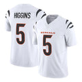 Blackjersey C.Bengals #5 Tee Higgins Player White Vapor F.U.S.E. Limited Home Game Stitched Jerseys