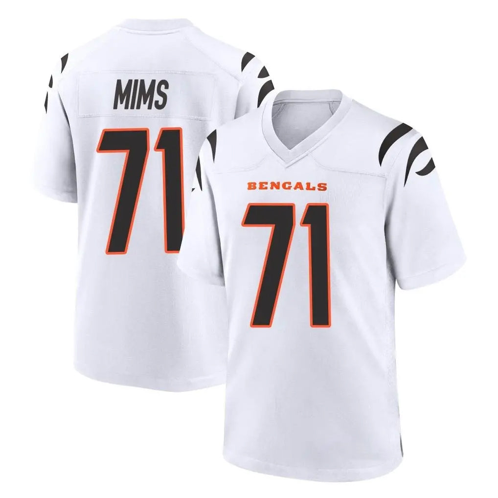 Blackjersey C.Bengals #71 Amarius Mims Player White Home Game Stitched Jerseys