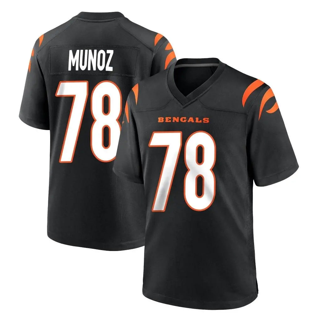 Blackjersey C.Bengals #78 Anthony Munoz Player Black Home Game Stitched Jerseys