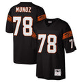 Blackjersey C.Bengals #78 Anthony Mu?oz Player Black Mitchell & Ness Legacy Replica Stitched Jerseys