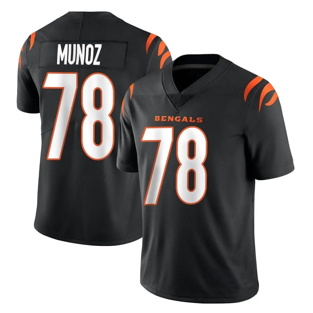 Blackjersey C.Bengals #78 Anthony Munoz Player Black Vapor Untouchable Limited Home Game Stitched Jerseys