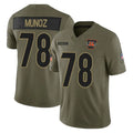 Blackjersey C.Bengals #78 Anthony Munoz Player Olive Salute to Service Limited Home Game Stitched Jerseys