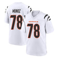 Blackjersey C.Bengals #78 Anthony Munoz Player White Home Game Stitched Jerseys