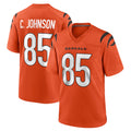 Blackjersey C.Bengals #85 Chad Johnson Player Orange Home Game Stitched Jerseys