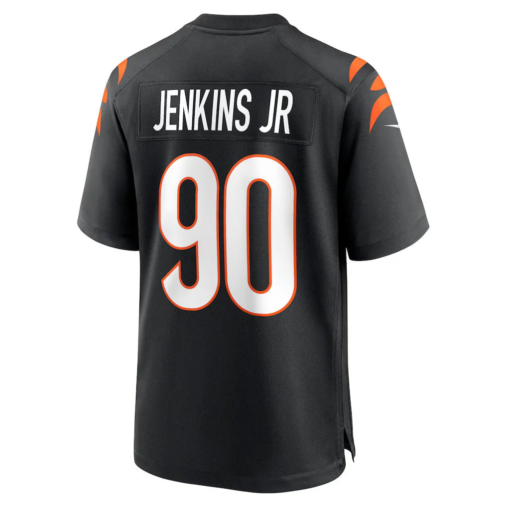 Blackjersey C.Bengals #90 Kris Jenkins Jr Player Black Home Game Stitched Jerseys