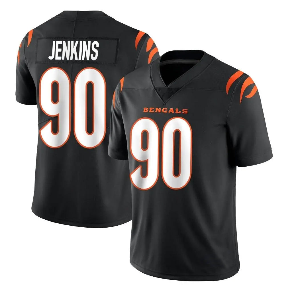 Blackjersey C.Bengals #90 Kris Jenkins Jr Player Black Vapor Untouchable Limited Home Game Stitched Jerseys