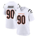 Blackjersey C.Bengals #90 Kris Jenkins Jr Player White Home Game Stitched Jerseys