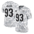 Blackjersey C.Bengals #93 Jonathan Allen Player Arctic Camo Salute to Service Limited Stitched Jerseys