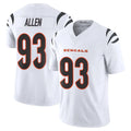 Blackjersey C.Bengals #93 Jonathan Allen Player White Vapor F.U.S.E. Limited Home Game Stitched Jerseys