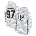 Blackjersey C.Bengals #97 Dexter Lawrence II Player Arctic Camo Salute to Service Pullover Hoodie Limited Stitched Jerseys