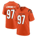 Blackjersey C.Bengals #97 Dexter Lawrence II Player Orange Home Game Stitched Jerseys