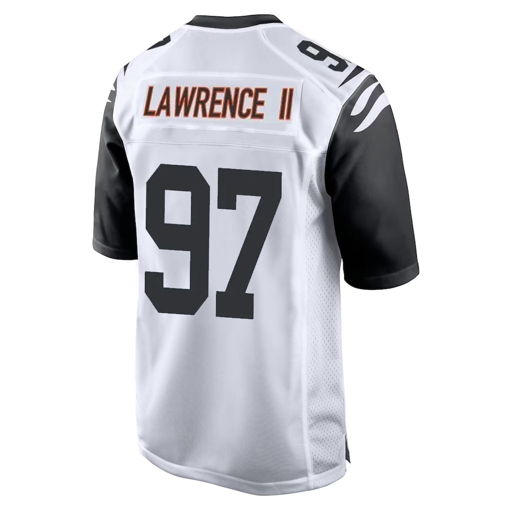 Blackjersey C.Bengals #97 Dexter Lawrence II Player White Alternate Home Game Stitched Jerseys