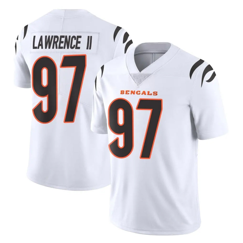 Blackjersey C.Bengals #97 Dexter Lawrence II Player White Vapor Untouchable Limited Home Game Stitched Jerseys