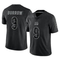 Blackjersey C.Bengals #9 Joe Burrow Player Black Reflective Limited Game Stitched Jerseys