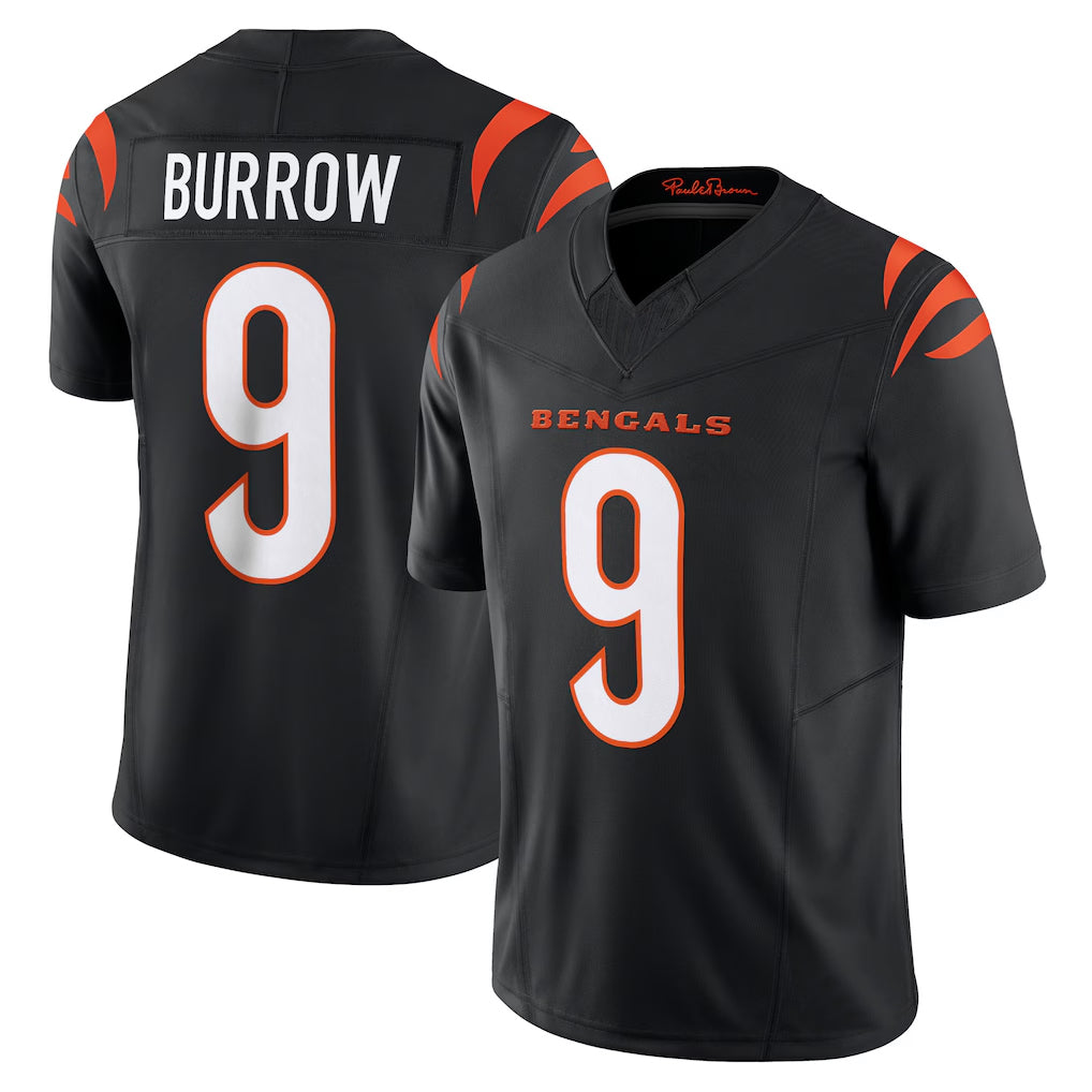 Blackjersey C.Bengals #9 Joe Burrow Player Black Vapor F.U.S.E. Limited Home Game Stitched Jerseys
