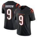 Blackjersey C.Bengals #9 Joe Burrow Player Black Vapor F.U.S.E. Limited Home Game Stitched Jerseys