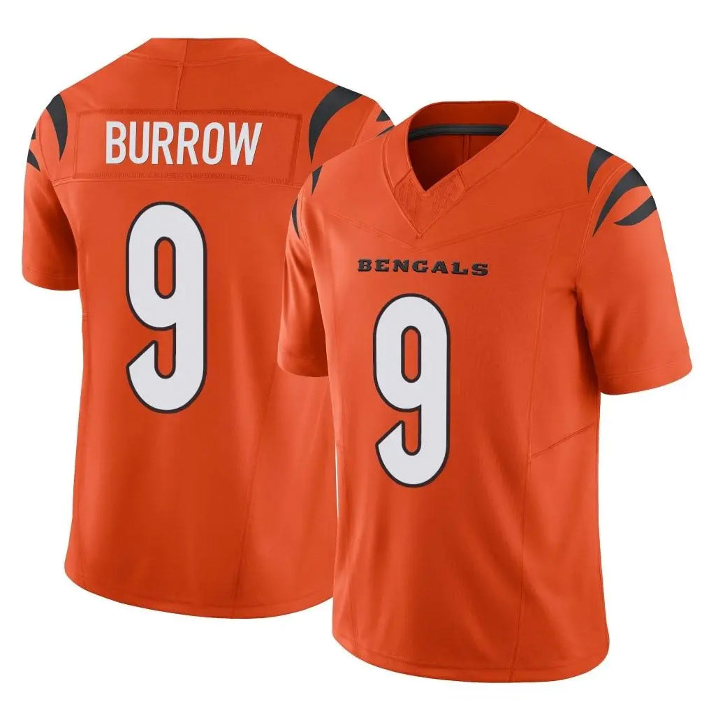 Blackjersey C.Bengals #9 Joe Burrow Player Orange Vapor F.U.S.E. Limited Home Game Stitched Jerseys