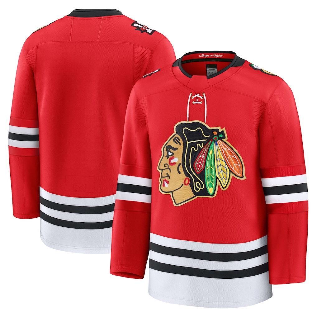Blackjersey C.Blackhawks Red Centennial Premium Jerseys