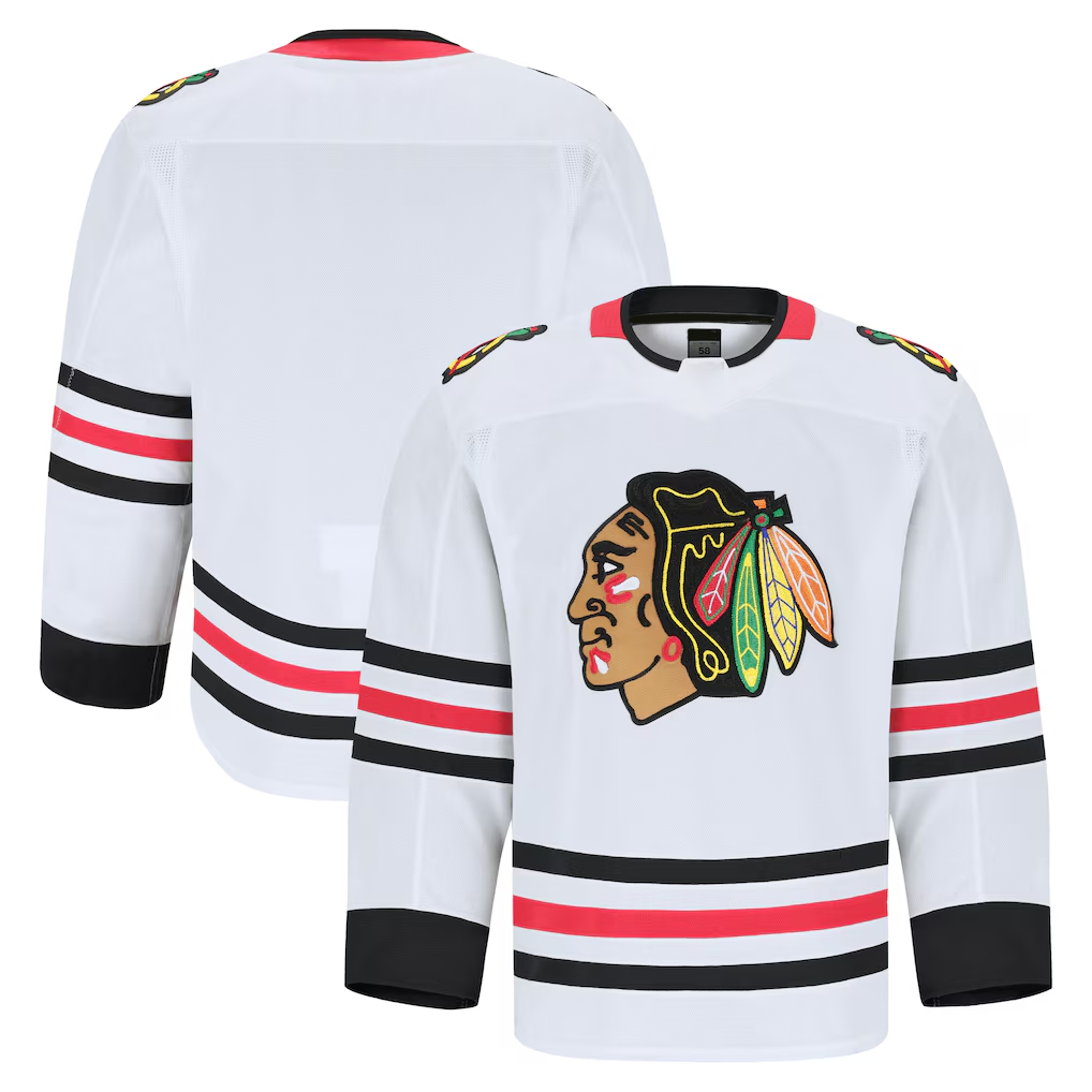 Blackjersey C.Blackhawks White Away Authentic Pro Jerseys