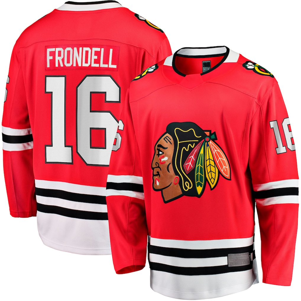 Blackjersey C.Blackhawks #16 Anton Frondell Red Breakaway Jerseys