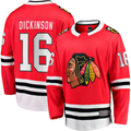 Blackjersey C.Blackhawks #16 Jason Dickinson Red Home Breakaway Jerseys