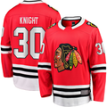 Blackjersey C.Blackhawks #30 Spencer Knight Red Home Breakaway Jerseys