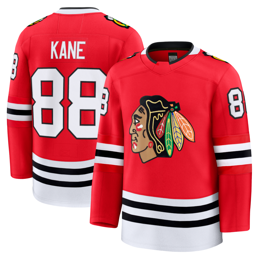 Blackjersey C.Blackhawks #88 Patrick Kane Red Premium Jerseys