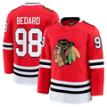 Blackjersey C.Blackhawks #98 Connor Bedard Red Home Premium Jerseys