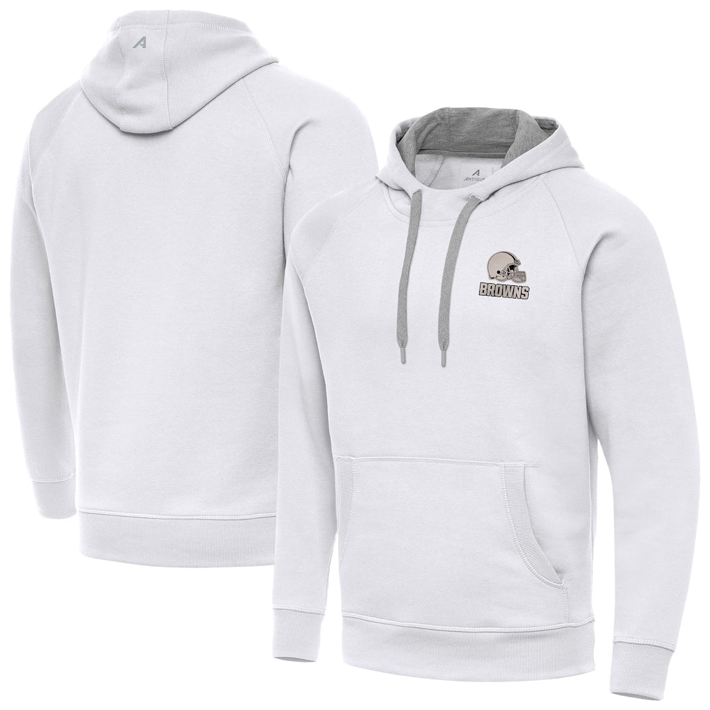 Blackjersey C.Browns White Brushed Carbon Pullover Hoodie Blank Player Limited Stitched Jerseys