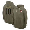 Blackjersey C.Browns #10 Quinshon Judkins Player Olive Salute to Service Pullover Hoodies Limited Stitched Jerseys