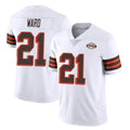 Blackjersey C.Browns #21 Denzel Ward Player White Limited  Vapor 1946 Collection Alternate Game Stitched Jerseys