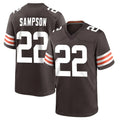 Blackjersey C.Browns #22 Dylan Sampson Player Brown Home Game Stitched Jerseys