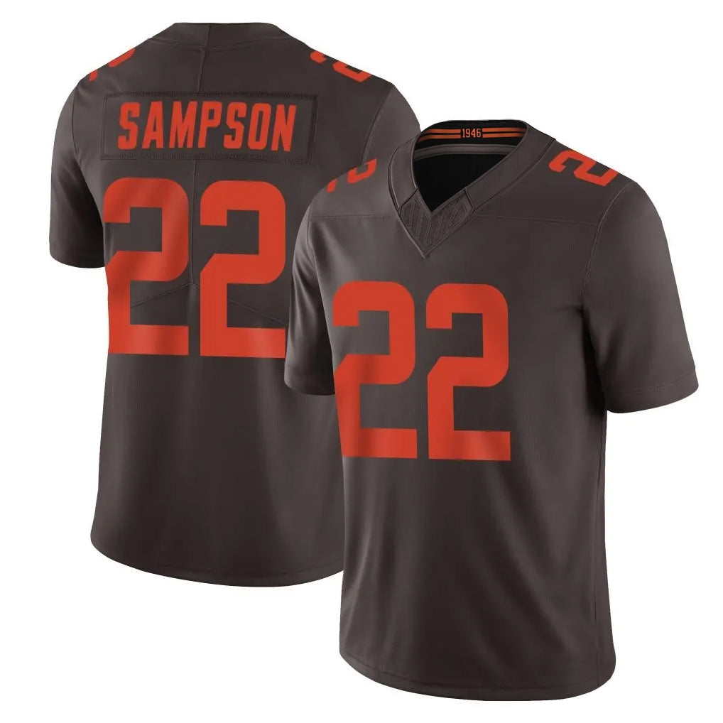 Blackjersey C.Browns #22 Dylan Sampson Player Brown Limited Vapor F.U.S.E. Alternate Game Stitched Jerseys