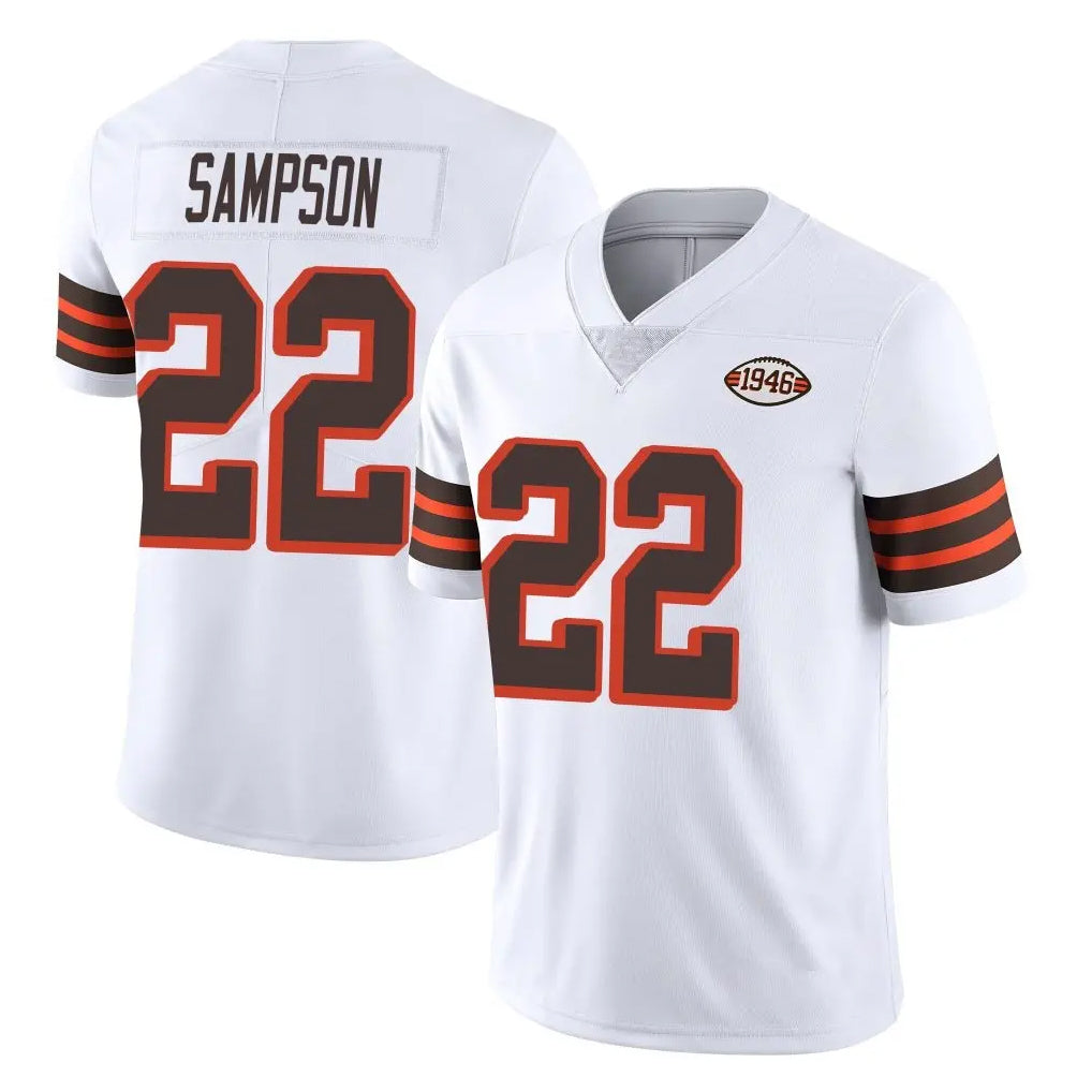 Blackjersey C.Browns #22 Dylan Sampson Player White Limited  Vapor 1946 Collection Alternate Game Stitched Jerseys