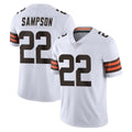 Blackjersey C.Browns #22 Dylan Sampson Player White Vapor Untouchable Limited Home Game Stitched Jerseys