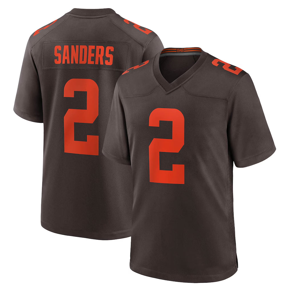 Blackjersey C.Browns #2 Shedeur Sanders Player Brown Alternate Home Game Stitched Jerseys