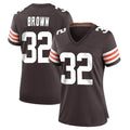 Blackjersey C.Browns #32 Jim Brown Player Brown Home Game Stitched Jerseys