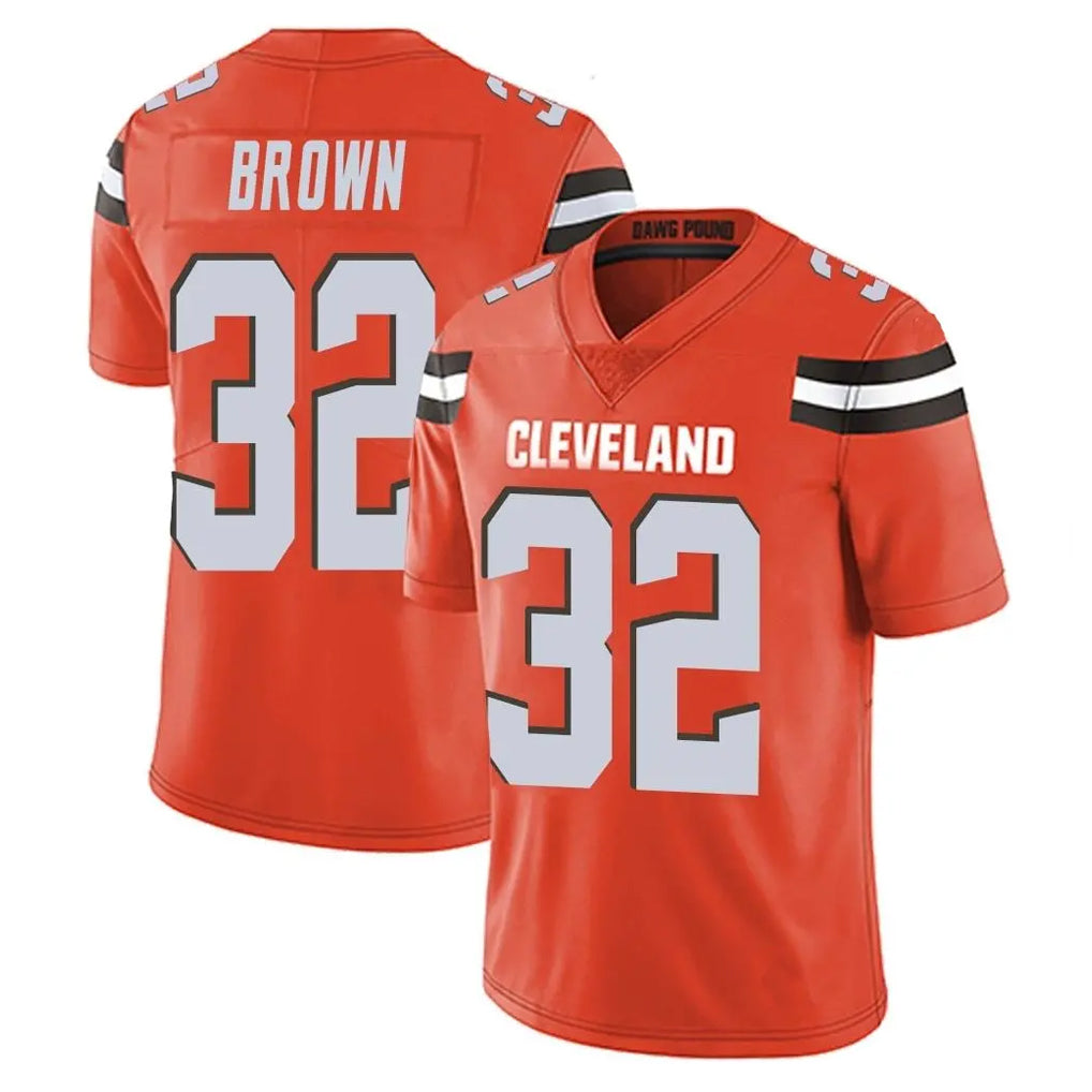 Blackjersey C.Browns #32 Jim Brown Player Orange Alternate Vapor Untouchable Limited Home Game Stitched Jerseys