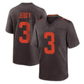 Blackjersey C.Browns #3 Jerry Jeudy Player Brown Alternate Home Game Stitched Jerseys