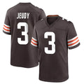Blackjersey C.Browns #3 Jerry Jeudy Player Brown Home Game Stitched Jerseys