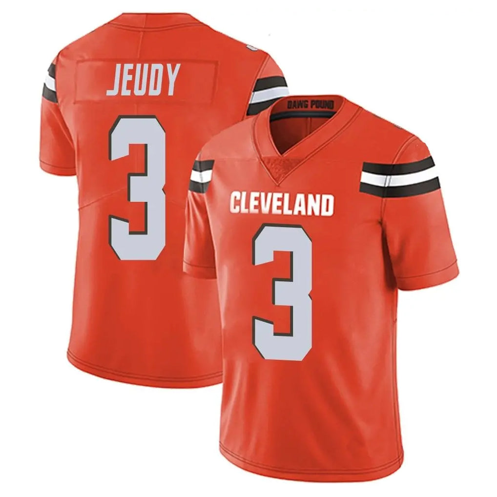 Blackjersey C.Browns #3 Jerry Jeudy Player Orange Alternate Vapor Untouchable Limited Home Game Stitched Jerseys